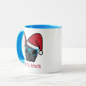 ブラックフおもしろいレンチサンタポーズクリスマス マグカップ (正面左)