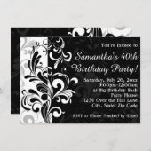 ブラックファウンテンスワールバースデーパーティー 招待状 (正面/裏面)