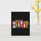 ブラックファミリークリスマスアフロアフリカ系アメリカ人サンタ カード (黄色い花)