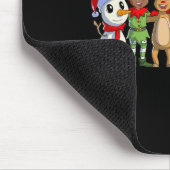 ブラックファミリークリスマスアフロアフリカ系アメリカ人サンタ マウスパッド (コーナー)