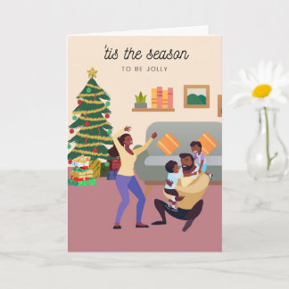 ブラックファミリークリスマスカード006 カード