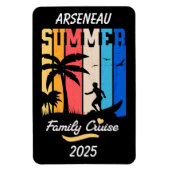 ブラックファミリークルーズバケーションパーソナライズ マグネット (縦)