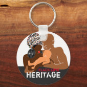 ブラックファミリーブラウンラブブラックラブ キーホルダー (正面)