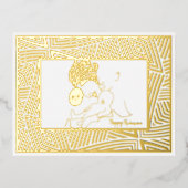 ブラックファミリーブラックラブブラック伝統クワンザ 箔シーズンポストカード (正面)