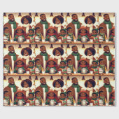 ブラックファミリーメイキングココア包装紙 ラッピングペーパー (フラット)