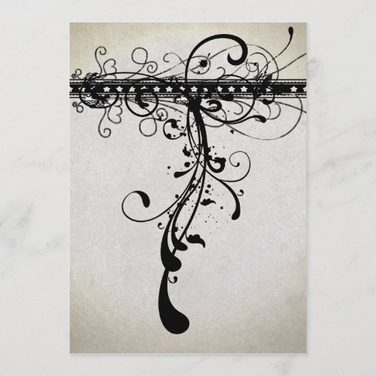 ブラックファンキーカントリー素朴エレガントなウェディングメニュー メニュー (裏面)