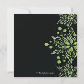 ブラックファンシージュエルスノーフレークスホリデーパーティー 招待状 (裏面)