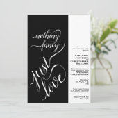 ブラックファンシーズを愛しモダンているもの結婚 招待状 (スタンド正面)