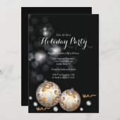 ブラックファンシー《写真》ぼけ味ライツホリデー招待状 招待状 (正面/裏面)