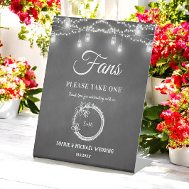 ブラックファン結婚式 プログラム 素朴 台座サイン