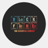 ブラックファーザーエッセンシャルエレットファーザーズデーブラックパパ ラウンドシール (正面)