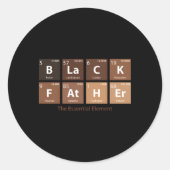 ブラックファーザーエッセンシャルエレットファーザーズデーブラックパパ ラウンドシール (正面)