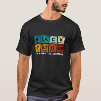ブラックファーザーエッセンシャルエレメント父の日おもしろい Tシャツ