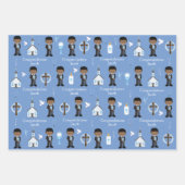 ブラックファーストコミュニオンボーイ ラッピングペーパーシート (正面3)