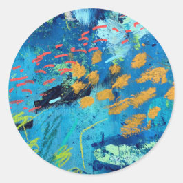 ブラックフィッシュのシールデザイン ラウンドシール