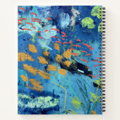 ブラックフィッシュの大きなスパイラルノートデザイン ノートブック (裏面)