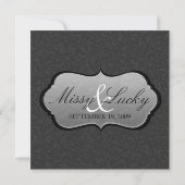 ブラックフィリグリー招待状 招待状 (裏面)