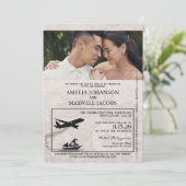 ブラックフィリピンパスポート結婚式招待状 招待状 (スタンド正面)