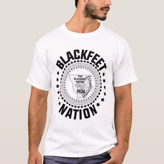 ブラックフィートネーション国旗 – blackfeetインディアン tシャツ (正面)