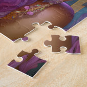 ブラックフェアリークイーンピンクパープルファンタジーアート ジグソーパズル (側面)