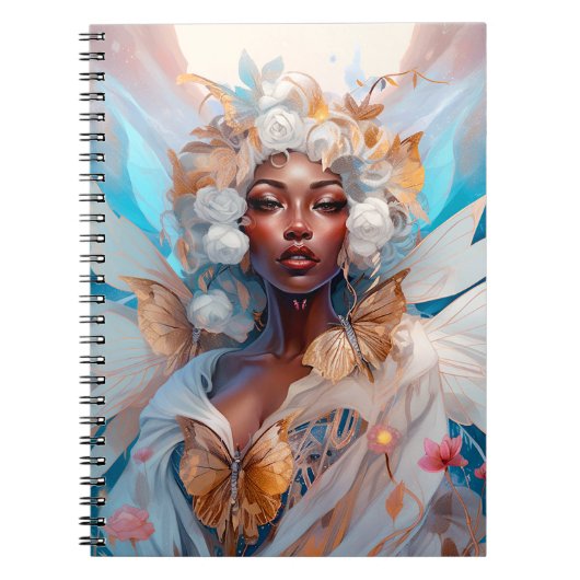 ブラックフェアリークイーンファンタジーアート ノートブック (正面)