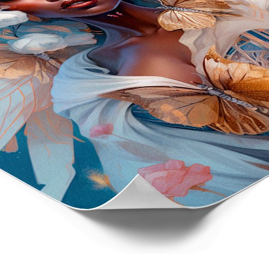 ブラックフェアリークイーンファンタジーアート ポスター (角)