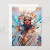 ブラックフェアリークイーンファンタジーアート ポストカード (正面/裏面)