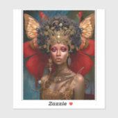 ブラックフェアリークイーンレッド金ゴールドフェアリーファンタジー シール (シート)