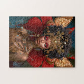 ブラックフェアリークイーンレッド金ゴールドフェアリーファンタジー ジグソーパズル (横)