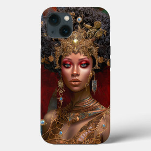 ブラックフェアリークイーンレッド金ゴールドフェアリーファンタジー iPhone 13ケース