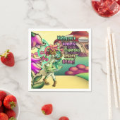 ブラックフェアリーラブリー誕生日 スタンダードカクテルナプキン (インサイチュ)