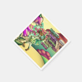 ブラックフェアリーラブリー誕生日 スタンダードカクテルナプキン (角)