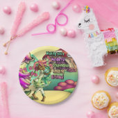 ブラックフェアリーラブリー誕生日 ペーパープレート (パーティー)