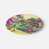 ブラックフェアリーラブリー誕生日 ペーパープレート (アングル)