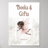 ブラックフェアリー赤ちゃんシャワー本ベビーテーブルサイン ポスター (正面)