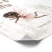 ブラックフェアリー赤ちゃんシャワー本ベビーテーブルサイン ポスター (角)