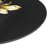 ブラックフェイクにゴールドフォイルのロゴBee多角形 カッティングボード (角)