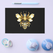 ブラックフェイクにゴールドフォイルのロゴBee多角形 チラシ (シングル)