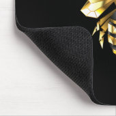 ブラックフェイクにゴールドフォイルのロゴBee多角形 マウスパッド (コーナー)