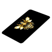 ブラックフェイクにゴールドフォイルのロゴBee多角形 マグネット (左側)