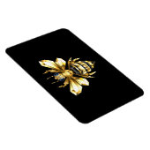 ブラックフェイクにゴールドフォイルのロゴBee多角形 マグネット (右側)