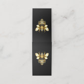 ブラックフェイクにゴールドフォイルのロゴBee多角形 ロイヤリティカード (外部開封)