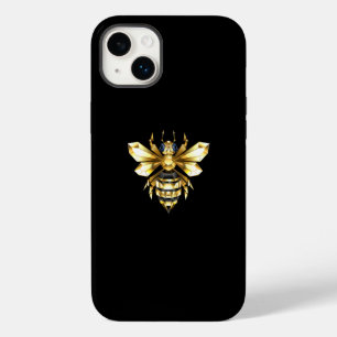 ブラックフェイクにゴールドフォイルのロゴBee多角形 Case-Mate iPhone 14 Plusケース