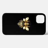 ブラックフェイクにゴールドフォイルのロゴBee多角形 Case-Mate iPhoneケース (裏面 (横))
