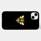 ブラックフェイクにゴールドフォイルのロゴBee多角形 Case-Mate iPhoneケース (裏面 (横))
