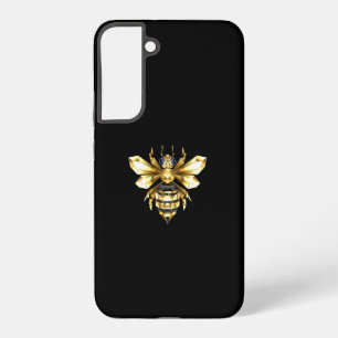 ブラックフェイクにゴールドフォイルのロゴBee多角形 Samsung Galaxy S22+ケース