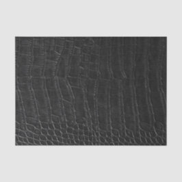 ブラックフェイクアリゲーターレザープリント 薄葉紙