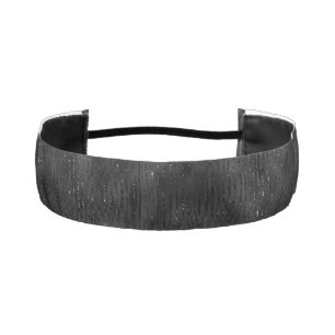 ブラックフェイクグリッターストライプパターン掘り出しタンクt アスレチックヘッドバンド