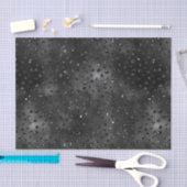 ブラックフェイクグリッターチータスポット 薄葉紙 (クラフト)