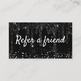 ブラックフェイクグリッタードリップ紹介カード 名刺